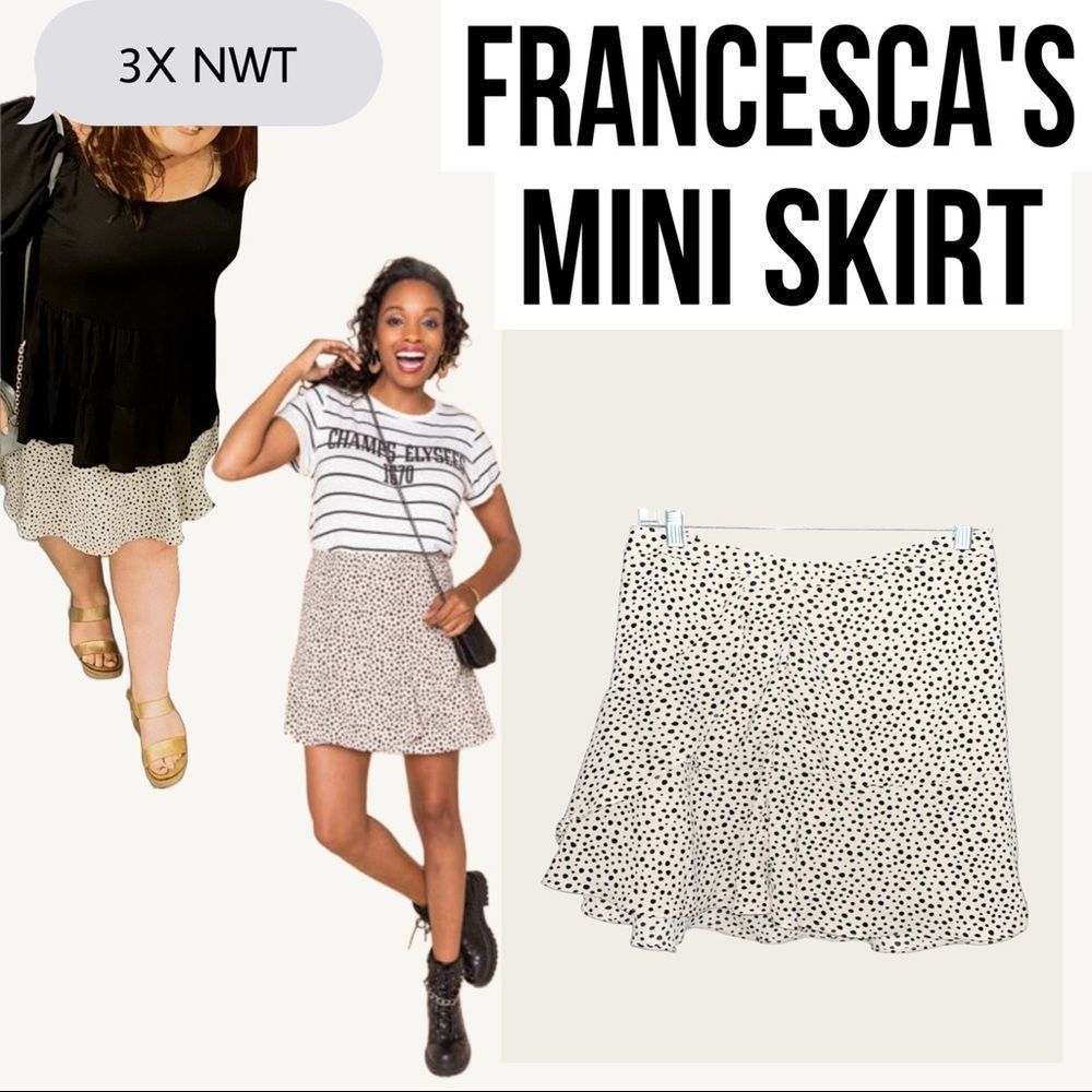 Francesca’s Ruffled Mini Skirt